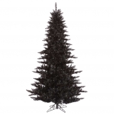 9 foot Slim Black Fir Tree: Unlit