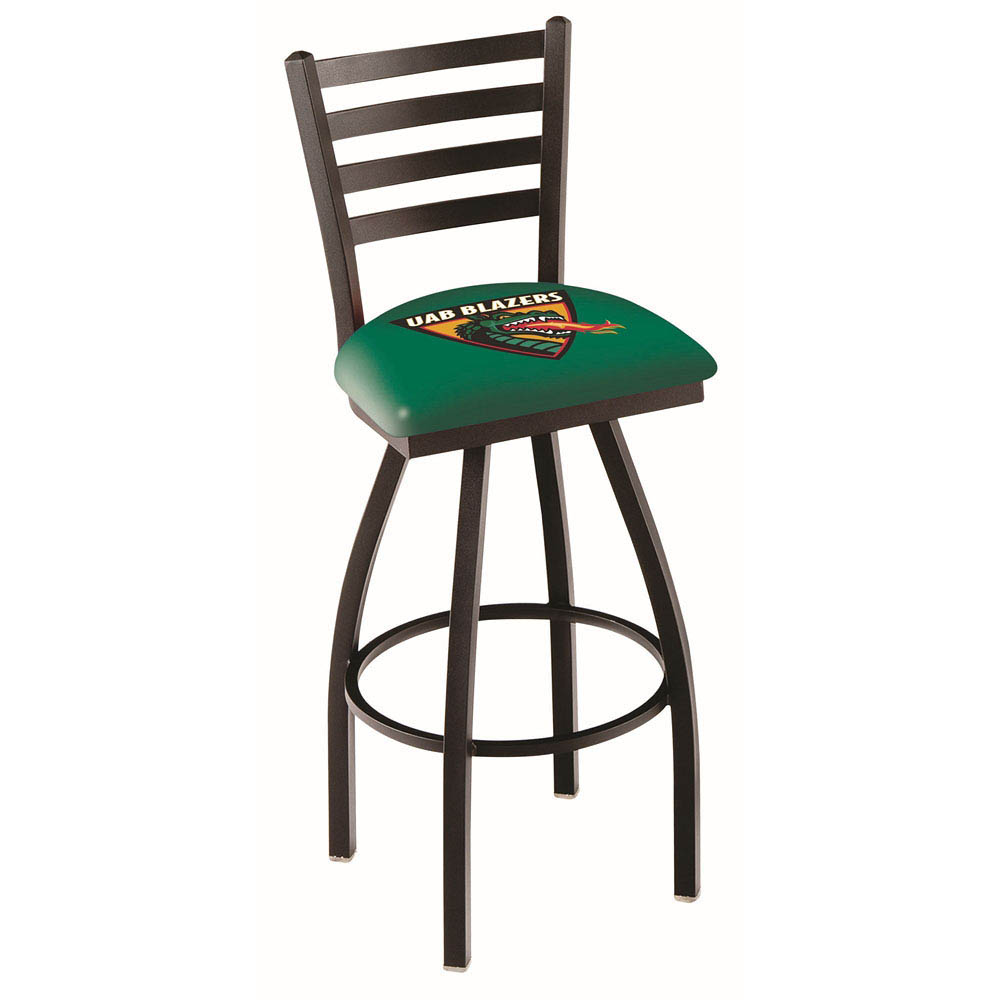 inch Black UAB Ladder Back Swivel Bar Stool