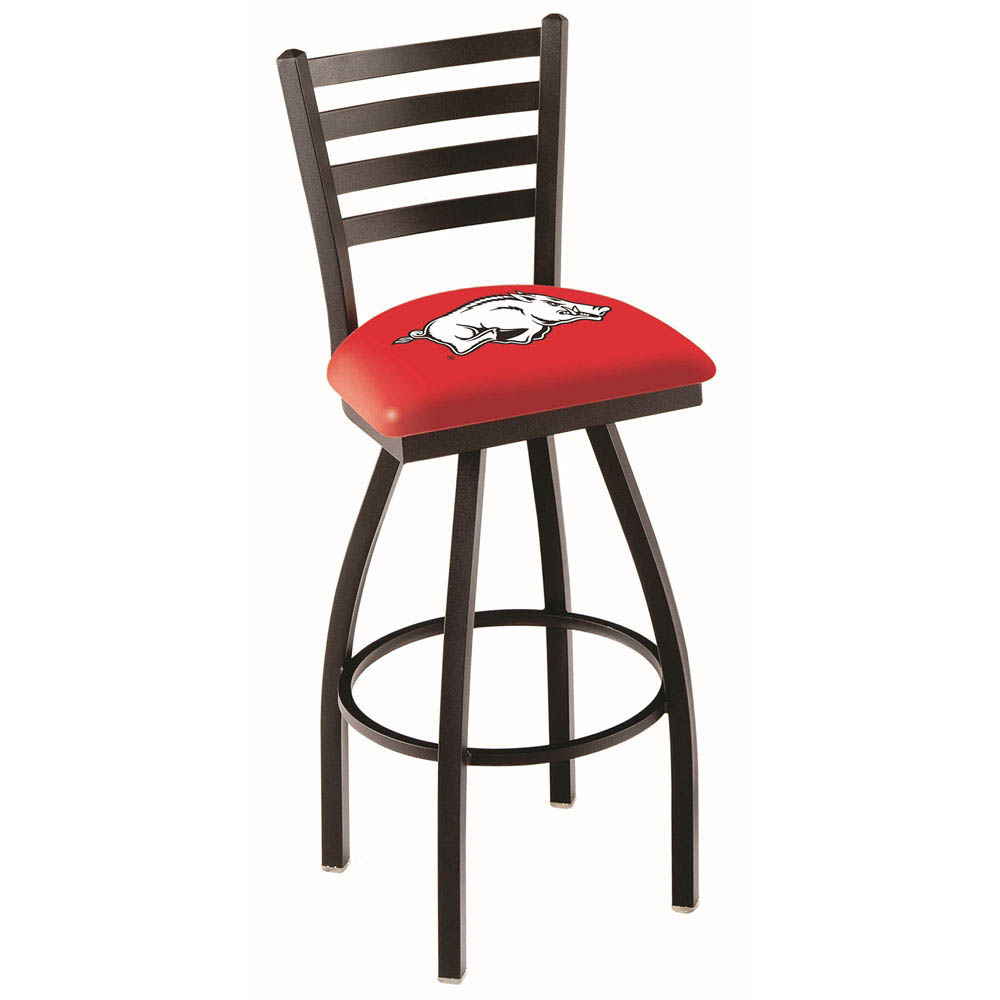inch Black Arkansas Ladder Back Swivel Bar Stool