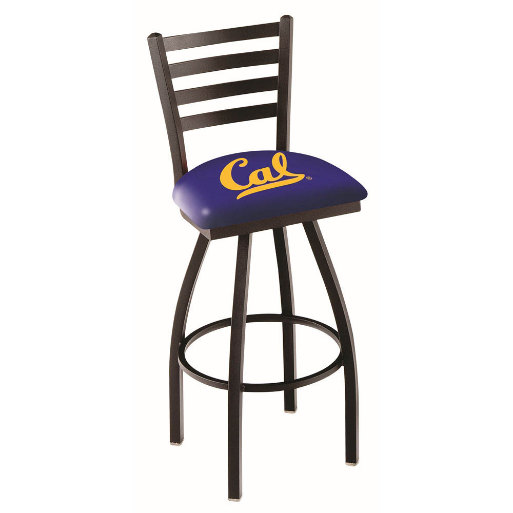 inch Black Cal Ladder Back Swivel Bar Stool