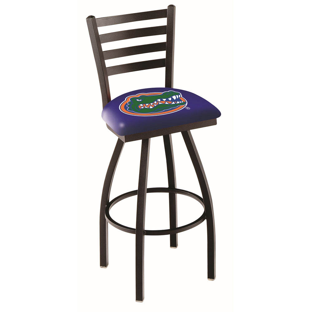 inch Black Florida Ladder Back Swivel Bar Stool