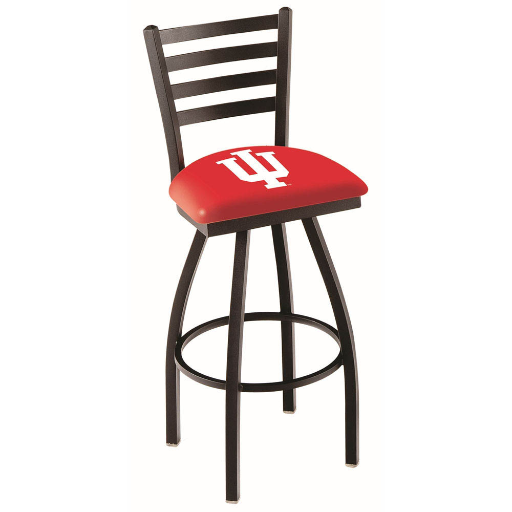inch Black Indiana Ladder Back Swivel Bar Stool