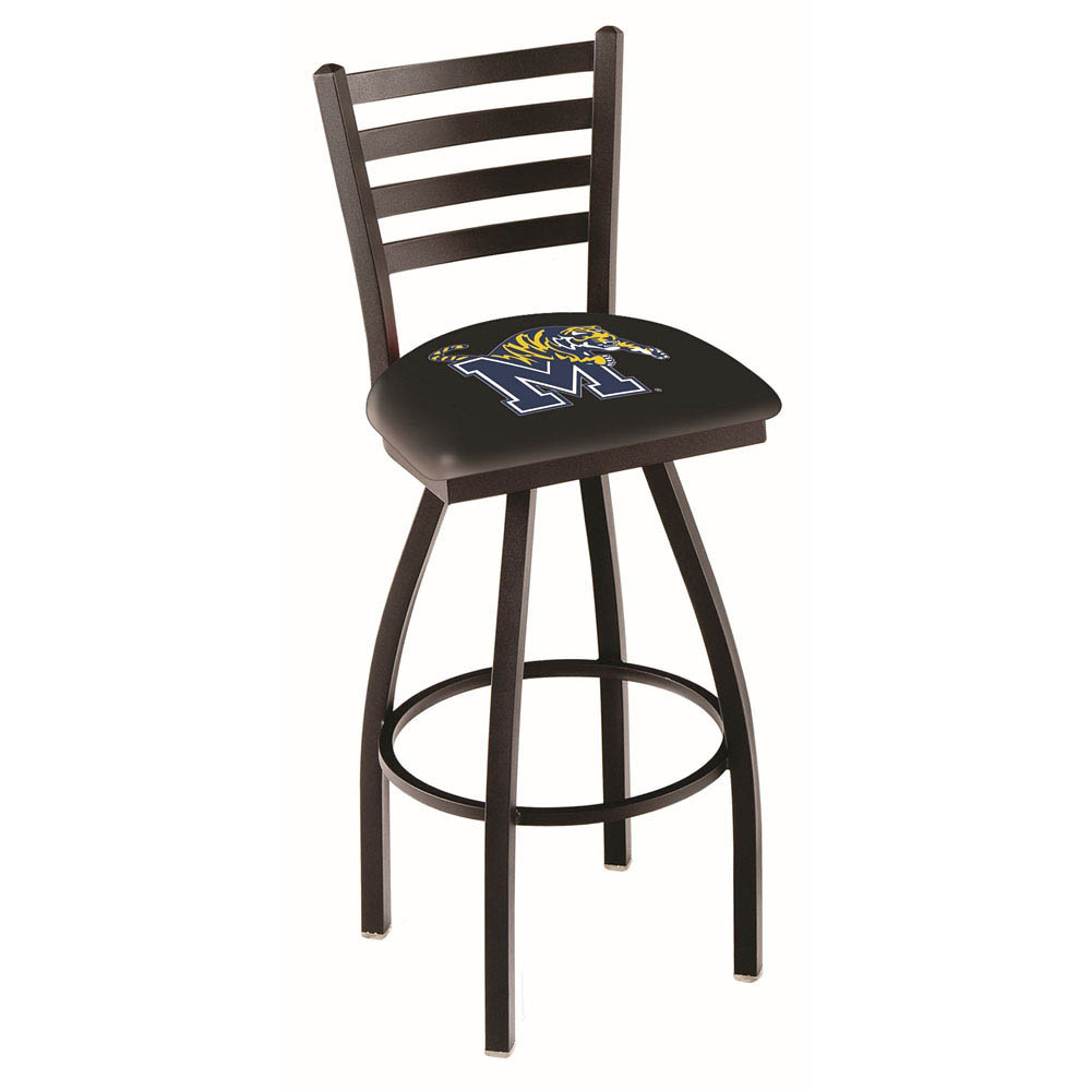 inch Black Memphis Ladder Back Swivel Bar Stool