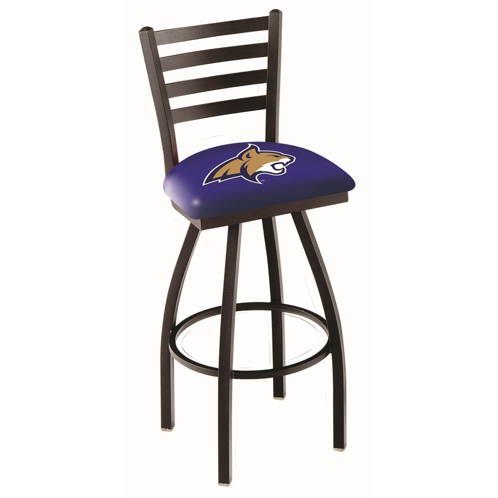 inch Black Montana State Ladder Back Swivel Bar Stool