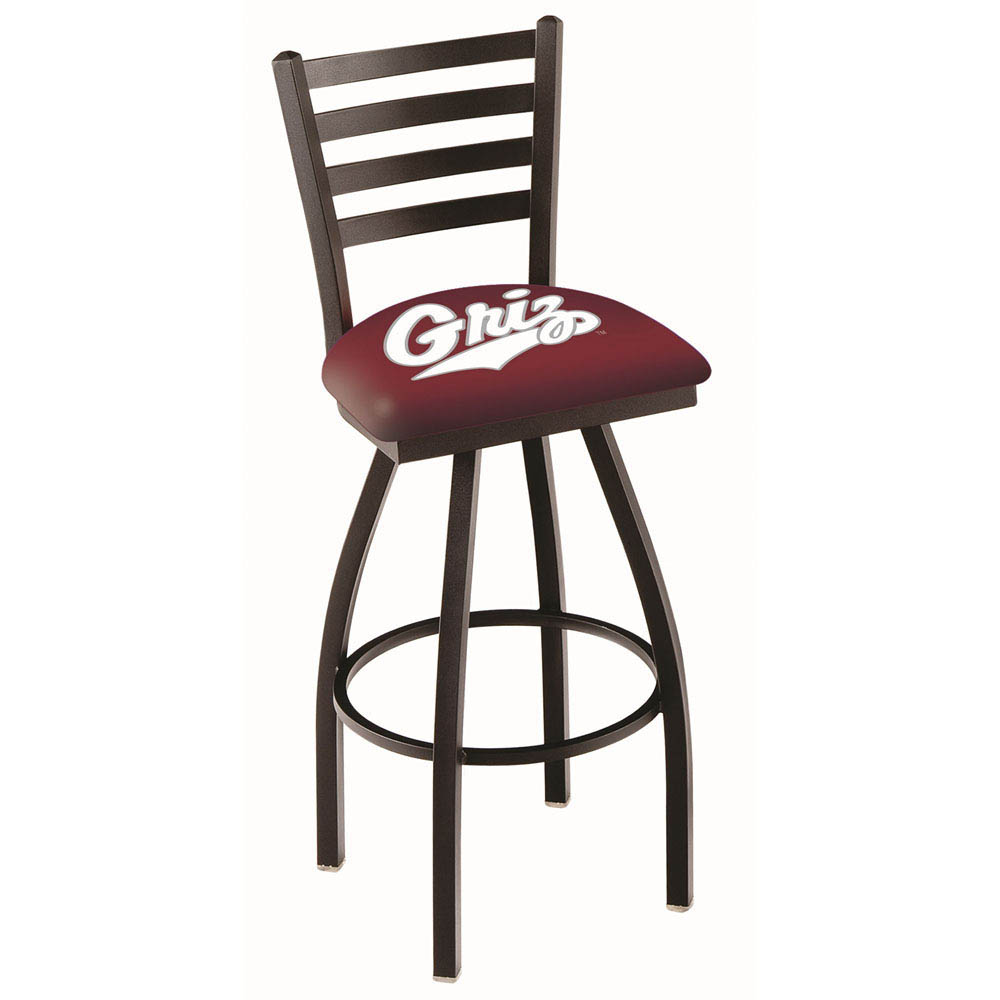 inch Black Montana Ladder Back Swivel Bar Stool
