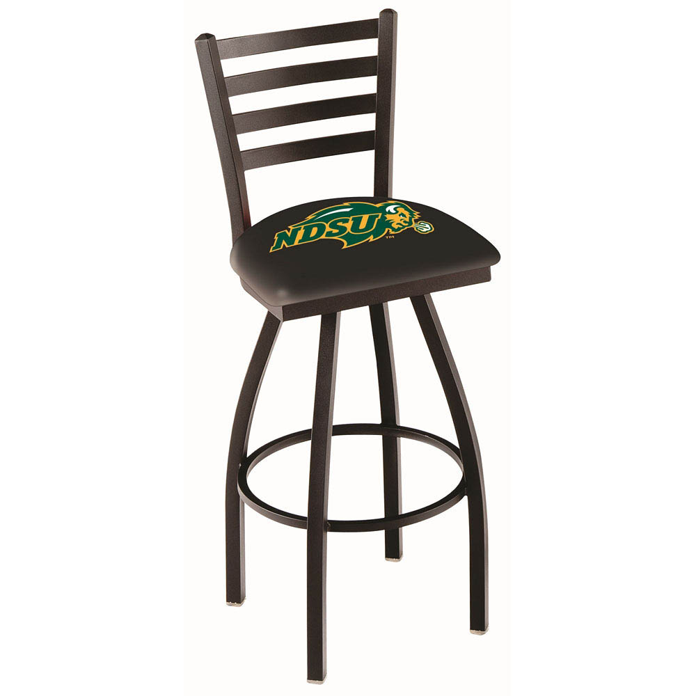 inch Black North Dakota State Ladder Back Swivel Bar Stool