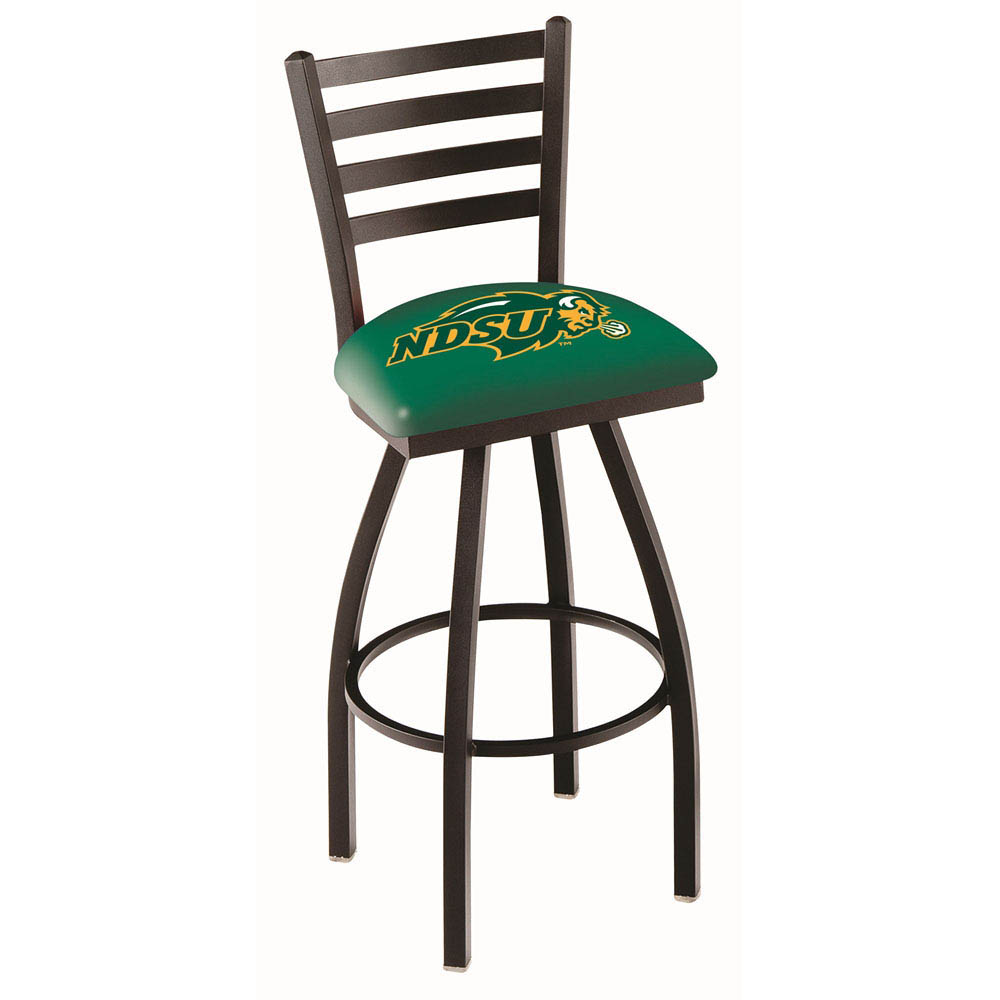 inch Black North Dakota State Ladder Back Swivel Bar Stool