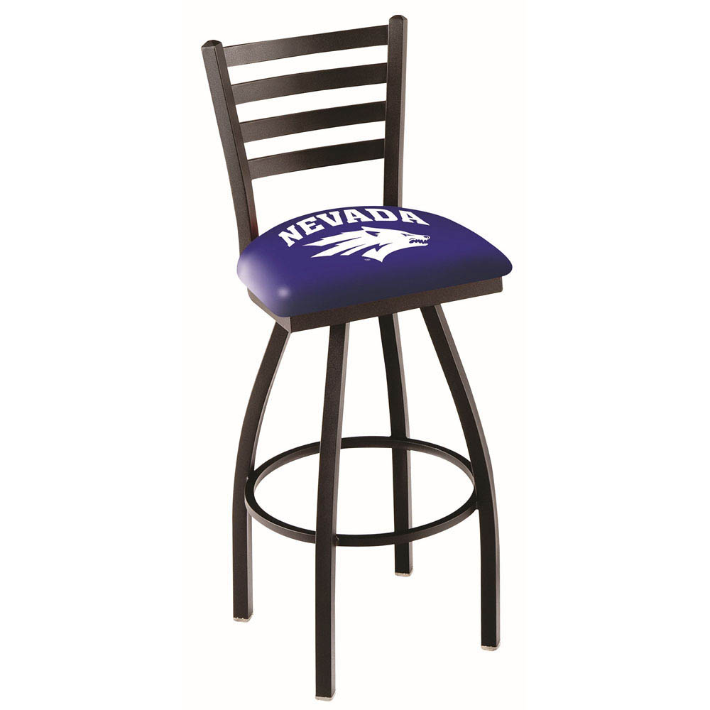 inch Black Nevada Ladder Back Swivel Bar Stool