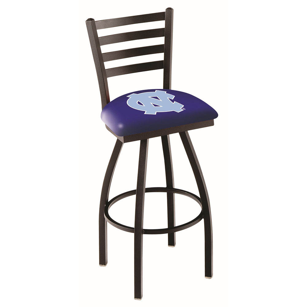 inch Black North Carolina Ladder Back Swivel Bar Stool