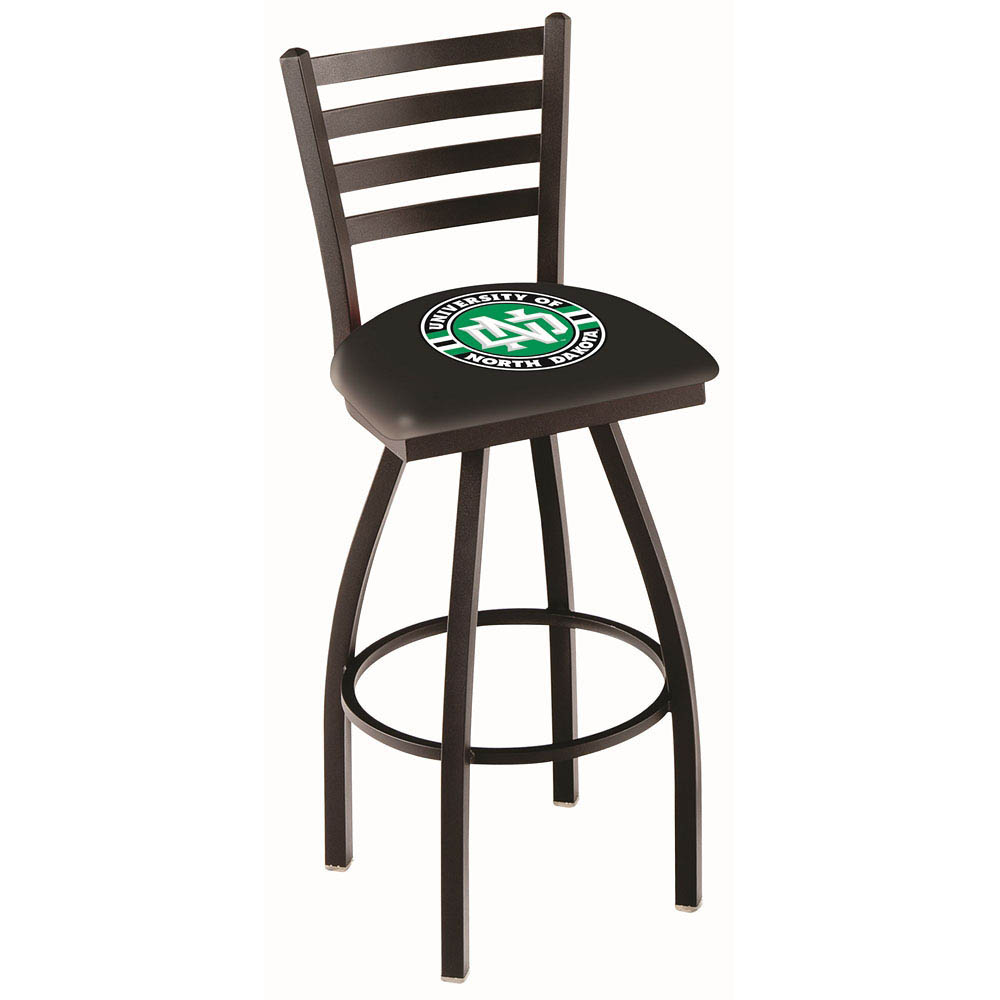 inch Black North Dakota Ladder Back Swivel Bar Stool