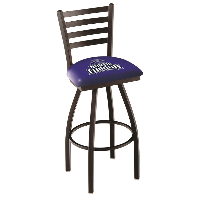 inch Black North Florida Ladder Back Swivel Bar Stool