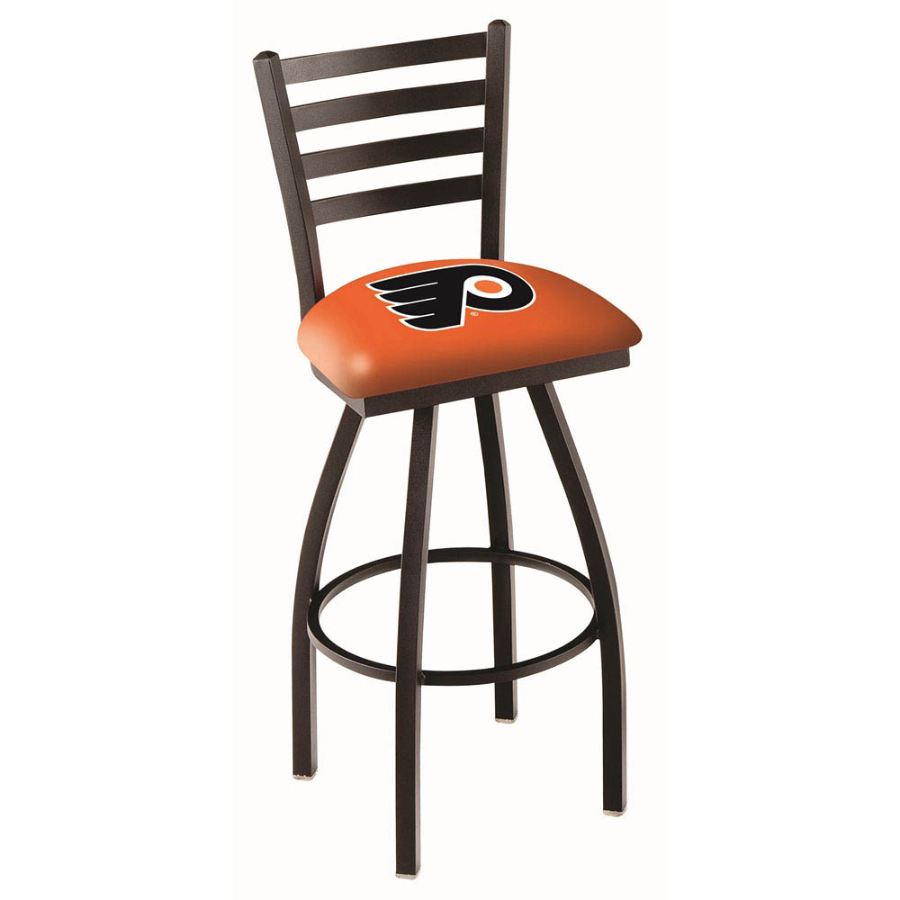 inch Orange Philadelphia Flyers Ladder Back Swivel Bar Stool
