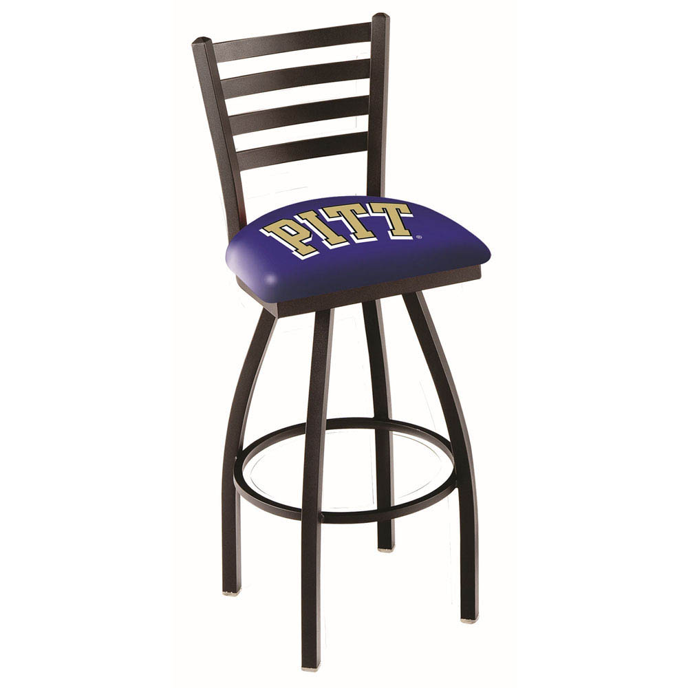inch Black Pitt Ladder Back Swivel Bar Stool
