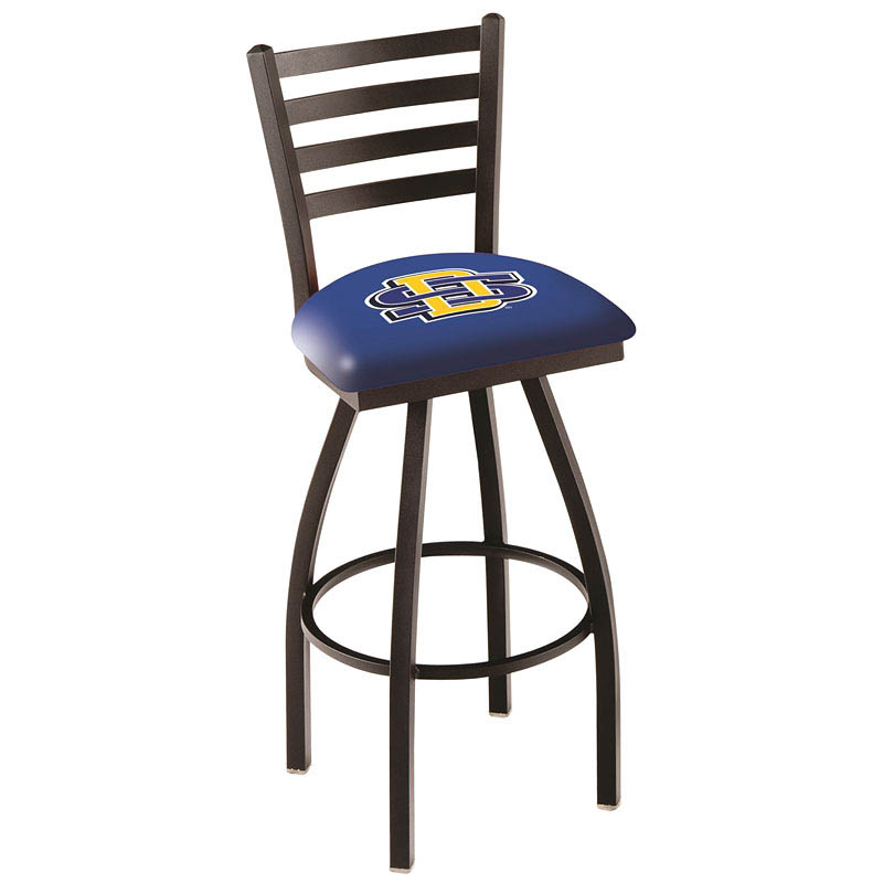 inch Black South Dakota State Ladder Back Swivel Bar Stool