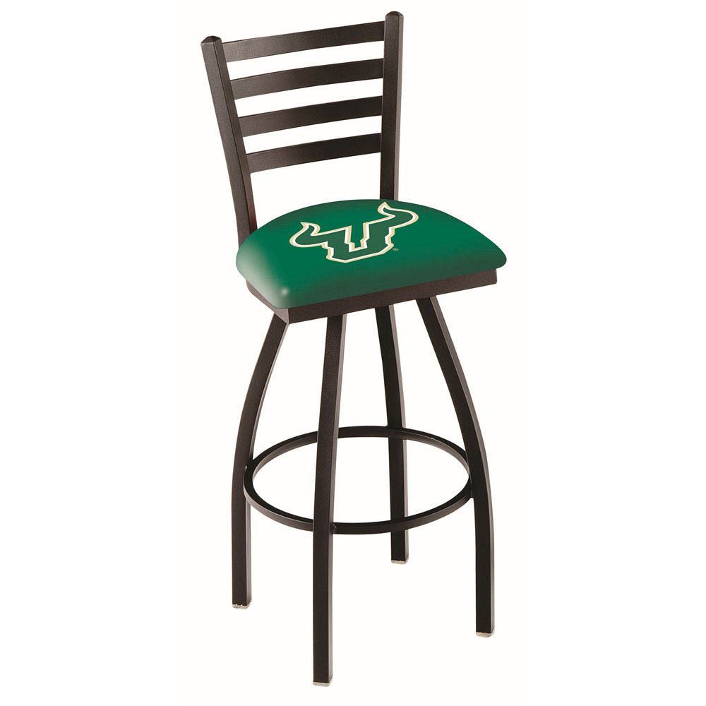 inch Black South Florida Ladder Back Swivel Bar Stool