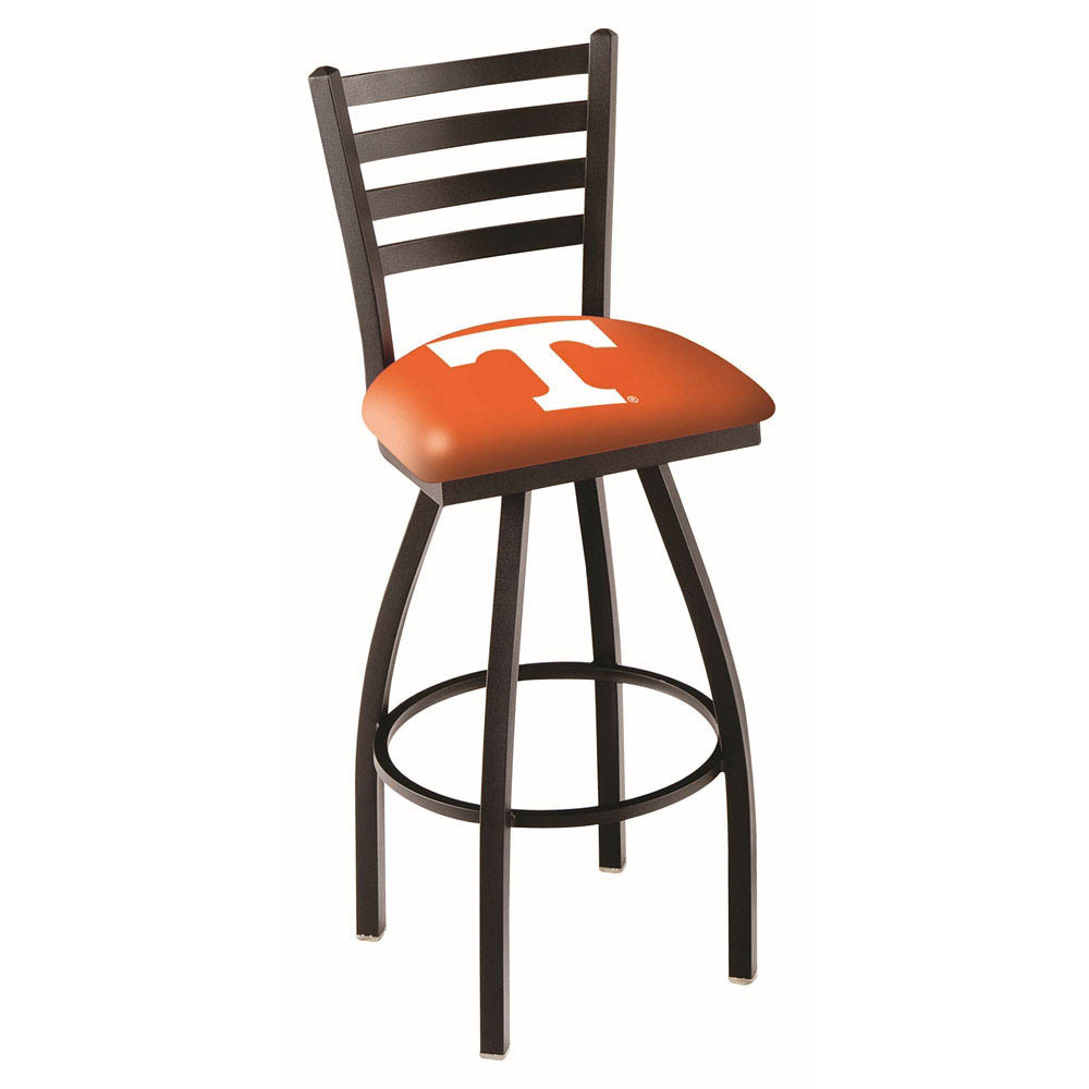 inch Black Tennessee Ladder Back Swivel Bar Stool