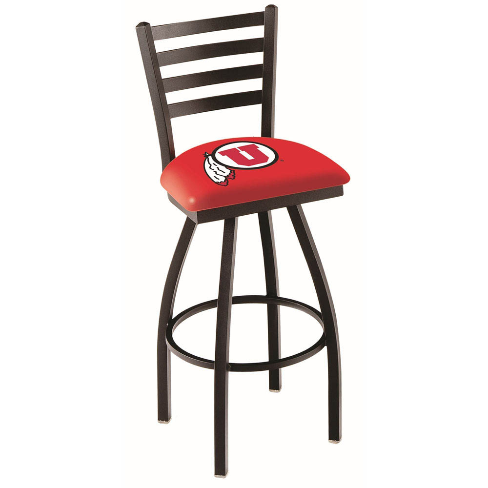 inch Black Utah Ladder Back Swivel Bar Stool