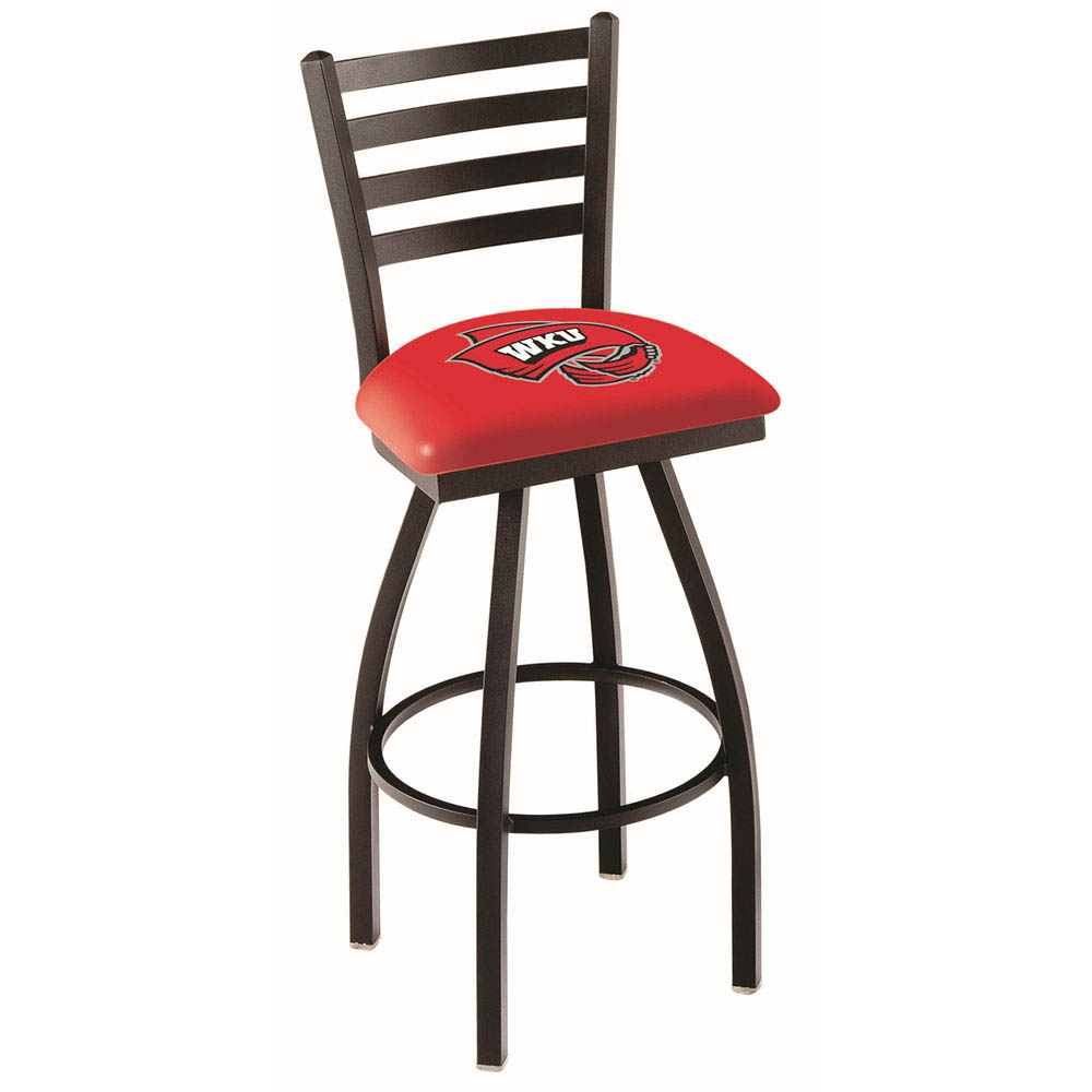 inch Black Western Kentucky Ladder Back Swivel Bar Stool
