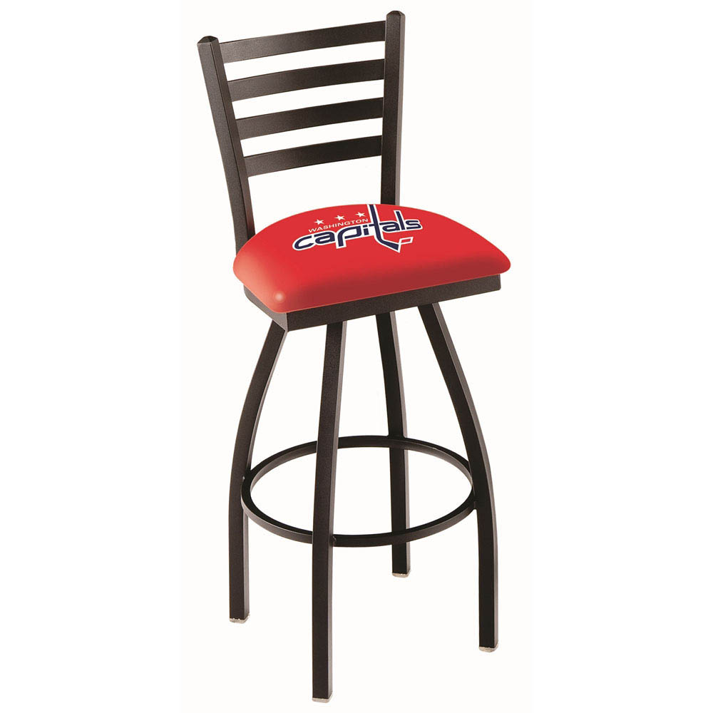 inch Black Washington Capitals Ladder Back Swivel Bar Stool