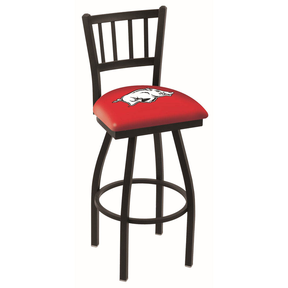 inch Black Arkansas Jailhouse Back Swivel Bar Stool
