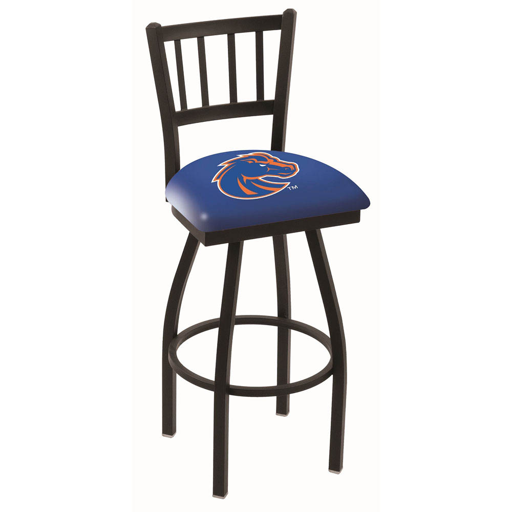 inch Black Boise State Jailhouse Back Swivel Bar Stool