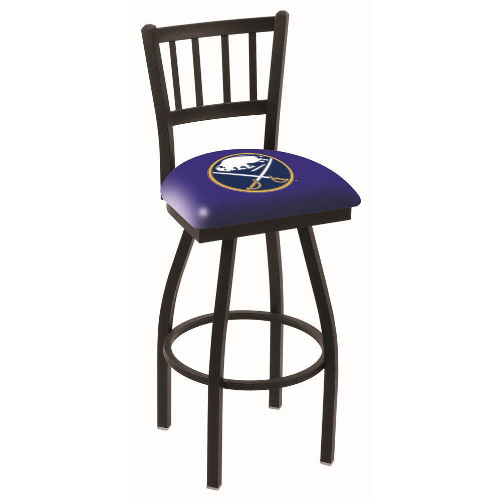 inch Black Buffalo Sabres Jailhouse Back Swivel Bar Stool