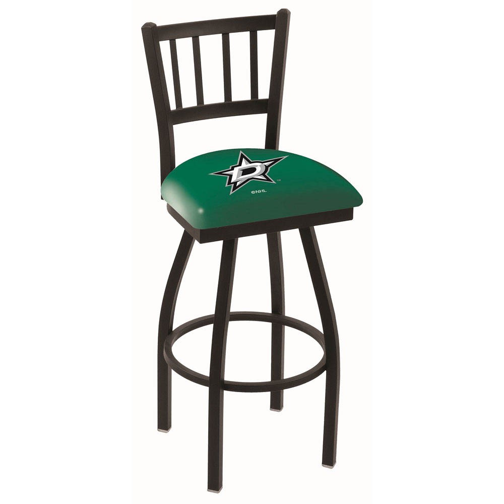 inch Black Dallas Stars Jailhouse Back Swivel Bar Stool