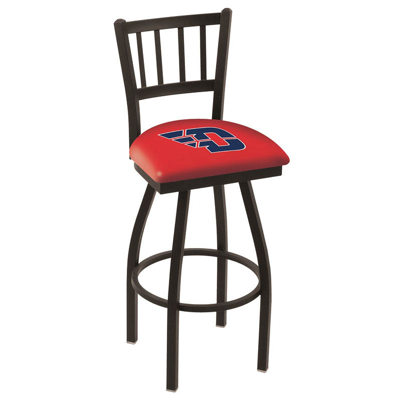 inch Black University of Dayton Jailhouse Back Swivel Bar Stool