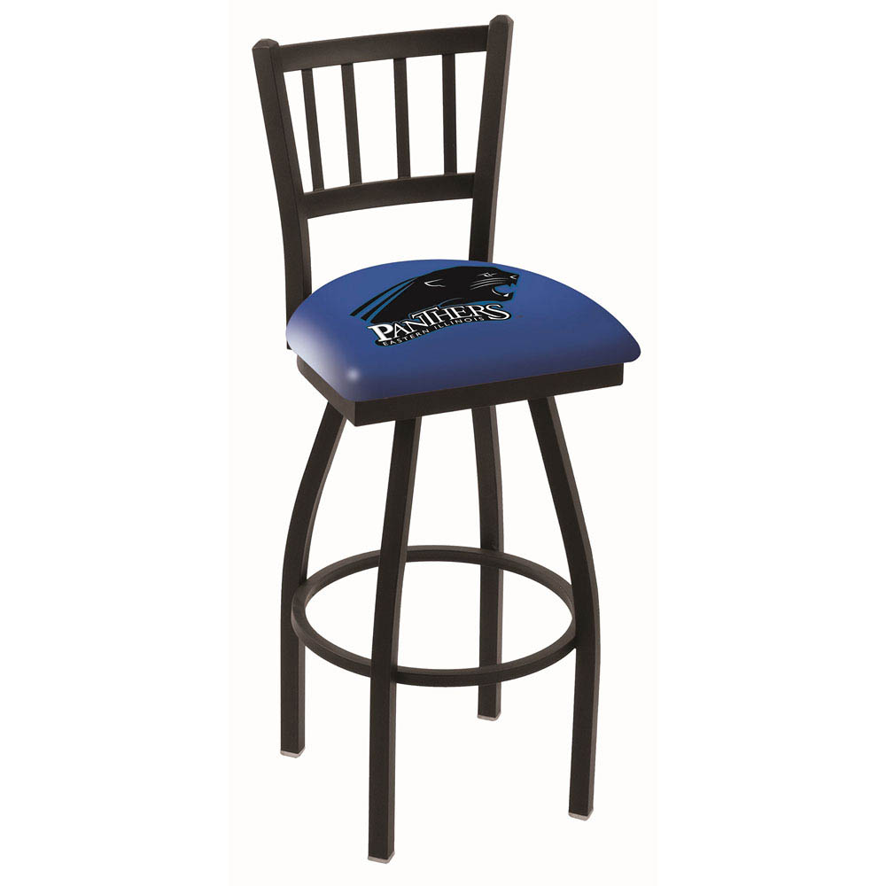 inch Black Eastern Illinois Jailhouse Back Swivel Bar Stool