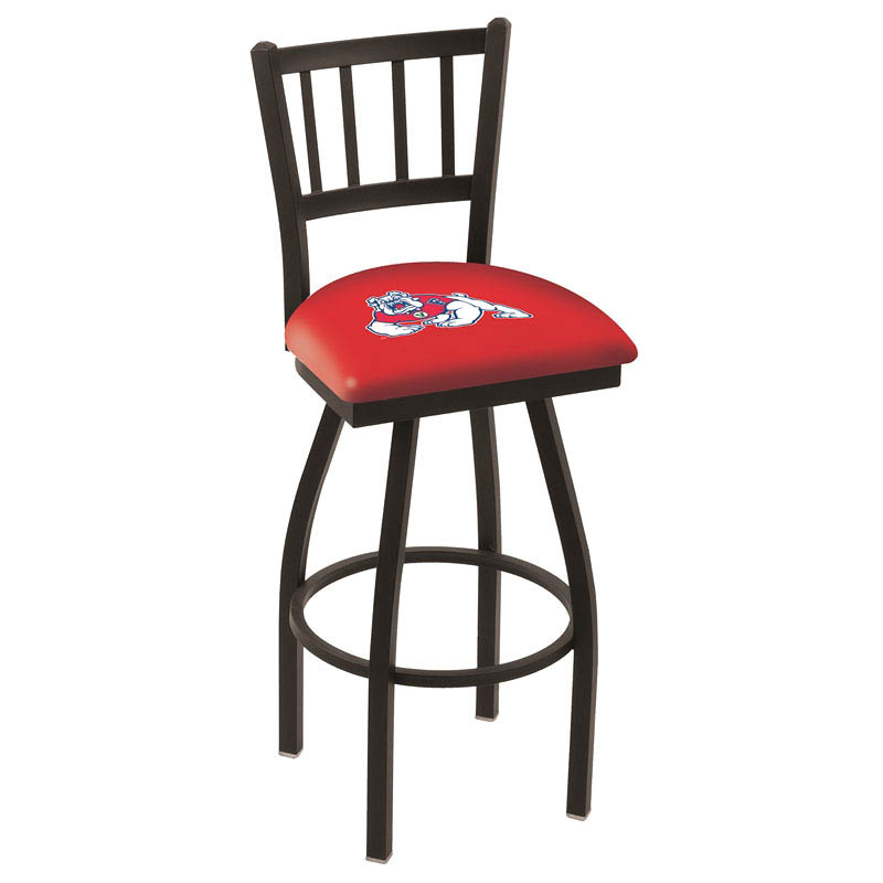 inch Black Fresno State Jailhouse Back Swivel Bar Stool