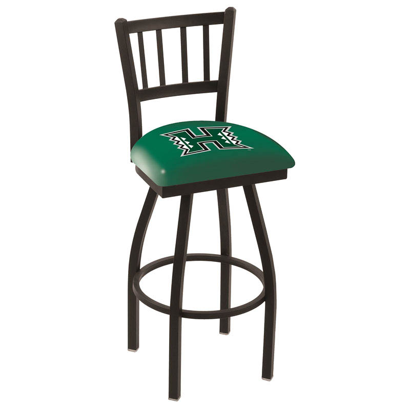inch Black Hawaii Jailhouse Back Swivel Bar Stool