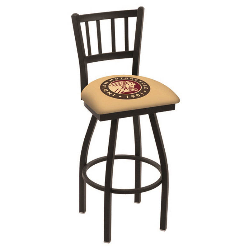 25 inch Black Indian Motorcycle Jailhouse Back Swivel Bar Stool