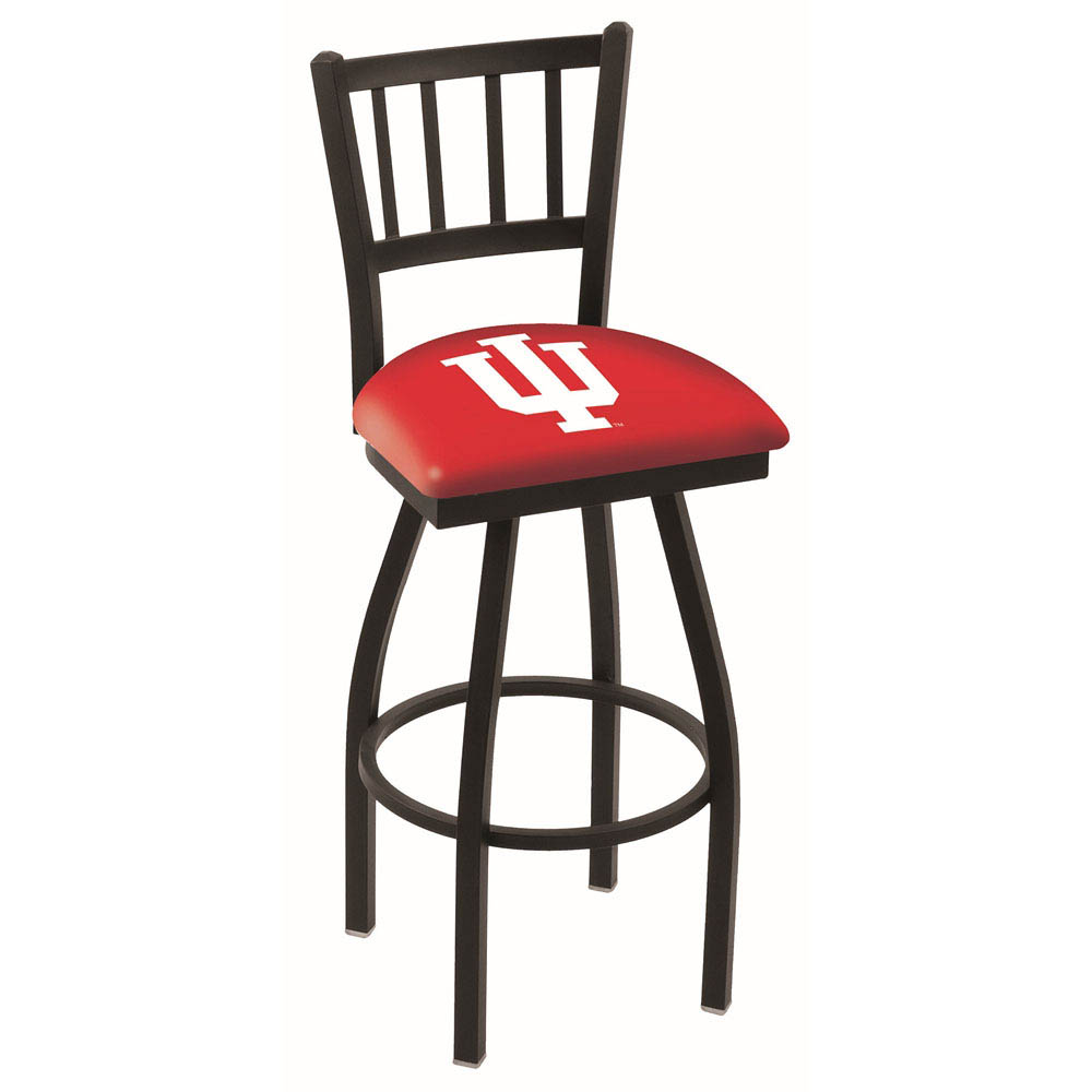inch Black Indiana Jailhouse Back Swivel Bar Stool