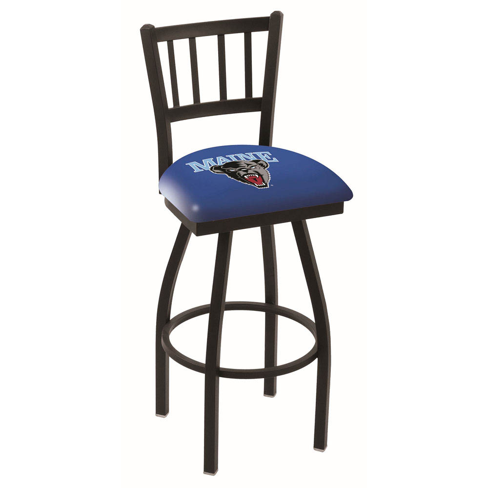 inch Black Maine Jailhouse Back Swivel Bar Stool