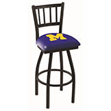 30 inch Black Michigan Jailhouse Back Swivel Counter Stool