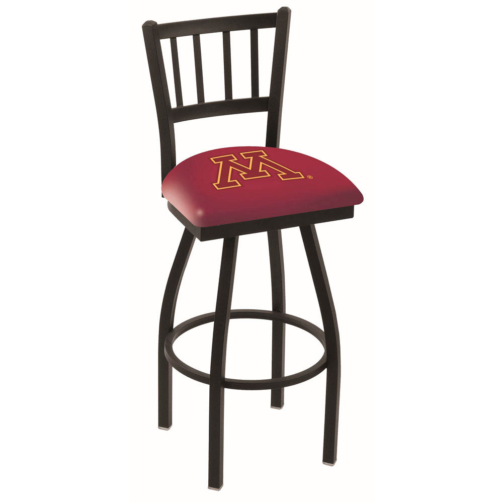 25 inch Black Minnesota Jailhouse Back Swivel Bar Stool