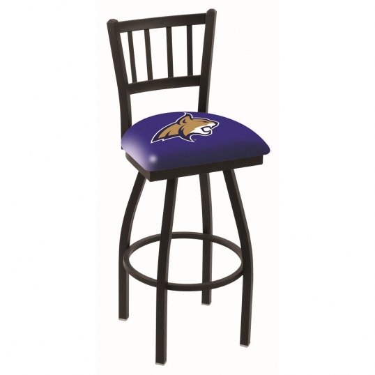 30 inch Black Montana State Jailhouse Back Swivel Counter Stool