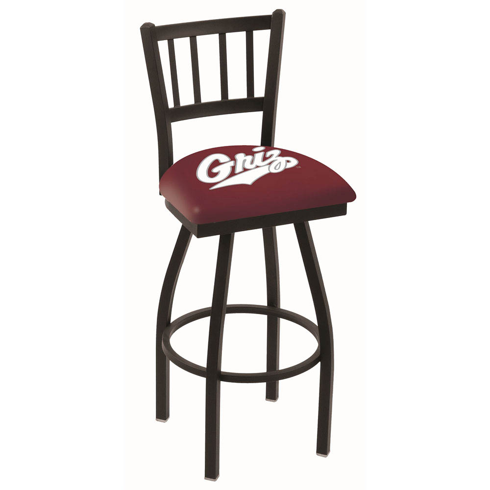 inch Black Montana Jailhouse Back Swivel Bar Stool