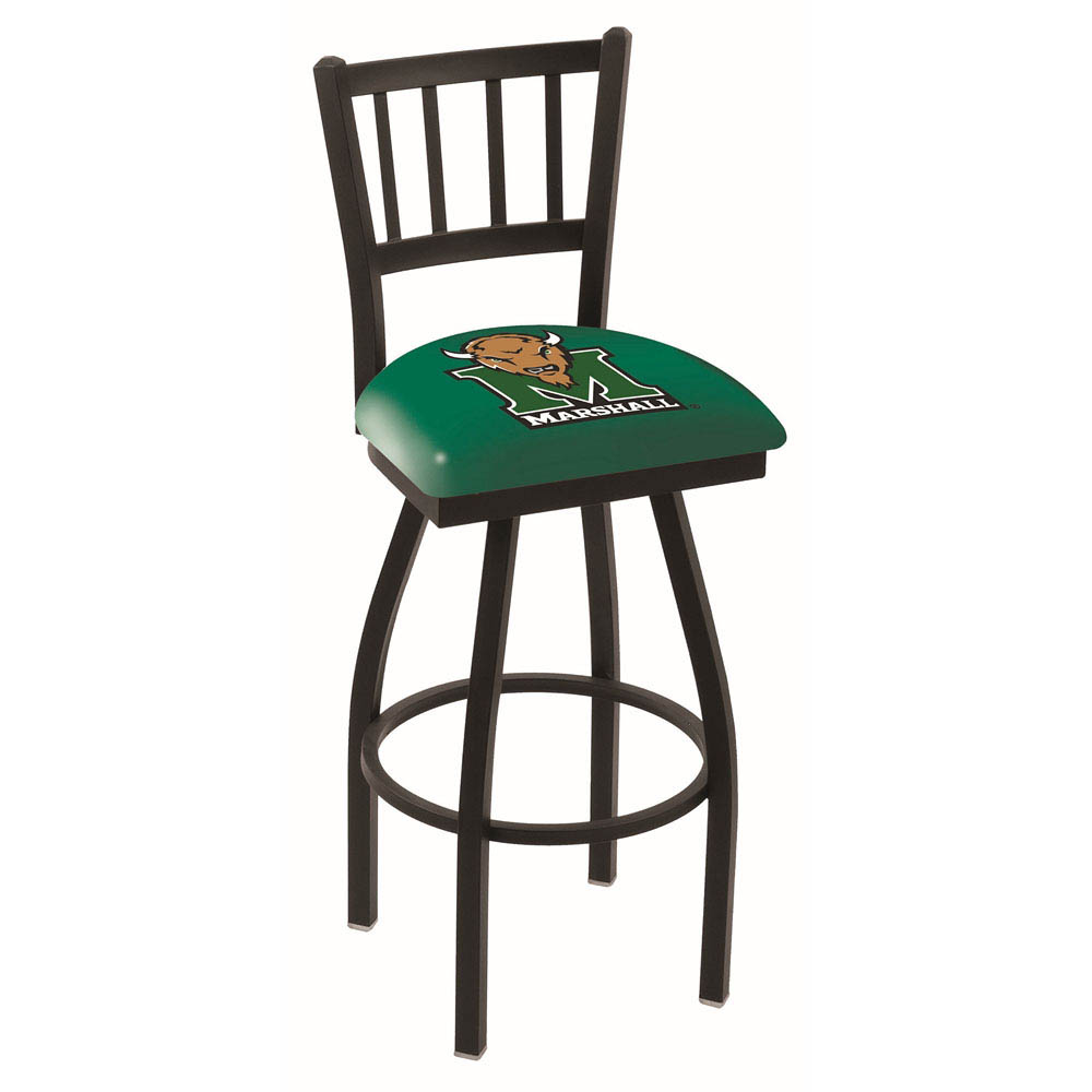 inch Black Marshall Jailhouse Back Swivel Bar Stool