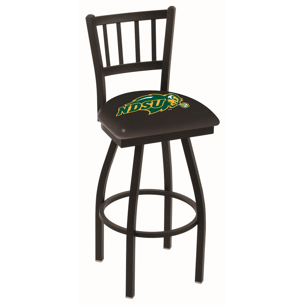 inch Black North Dakota State Jailhouse Back Swivel Bar Stool