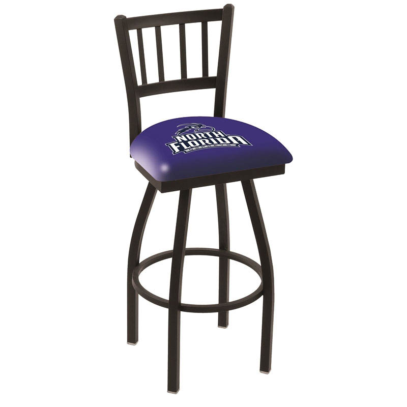 inch Black North Florida Jailhouse Back Swivel Bar Stool