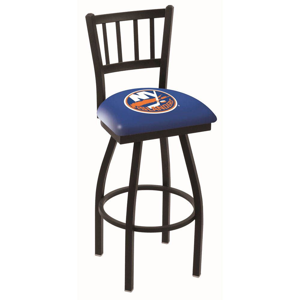 inch Black New York Islanders Jailhouse Back Swivel Bar Stool
