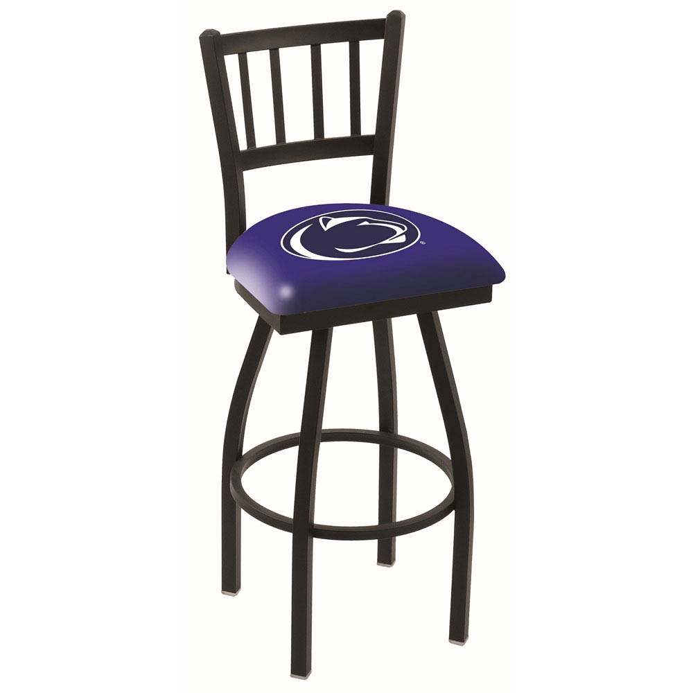 inch Black Penn State Jailhouse Back Swivel Bar Stool