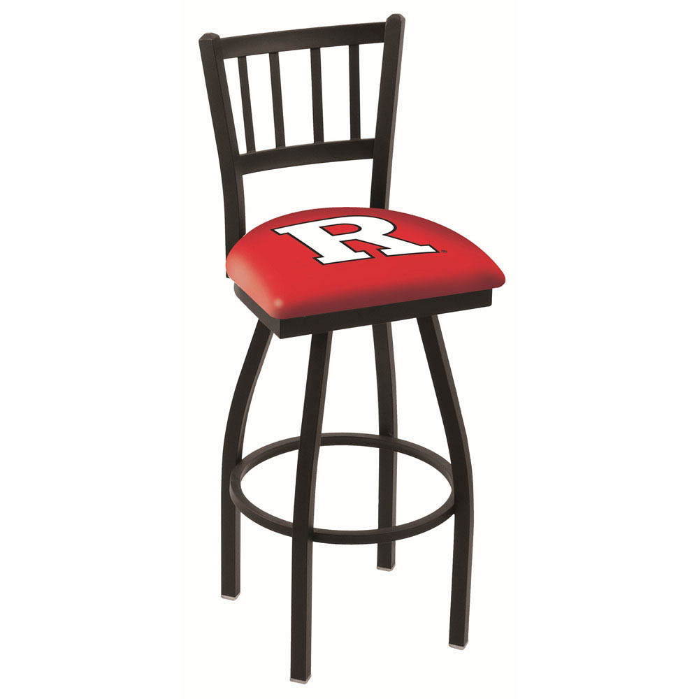 inch Black Rutgers Jailhouse Back Swivel Bar Stool
