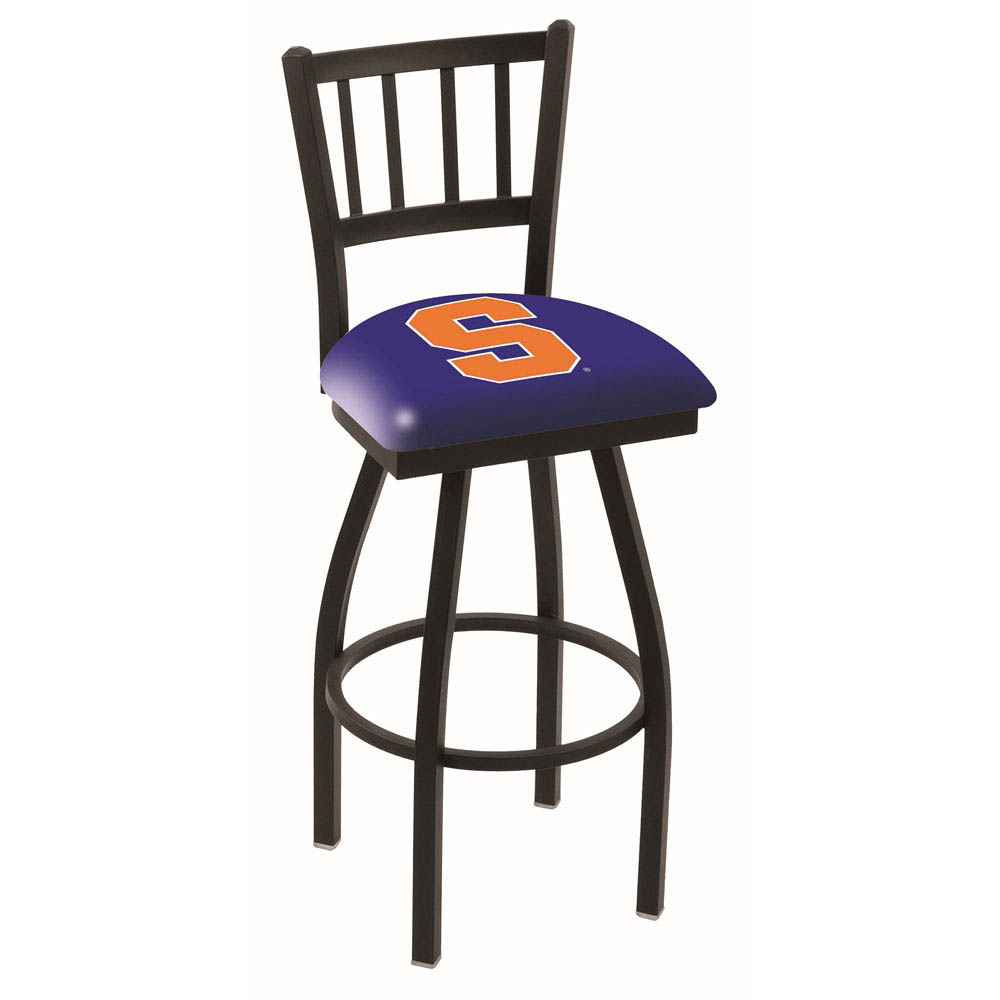 inch Black Syracuse Jailhouse Back Swivel Bar Stool