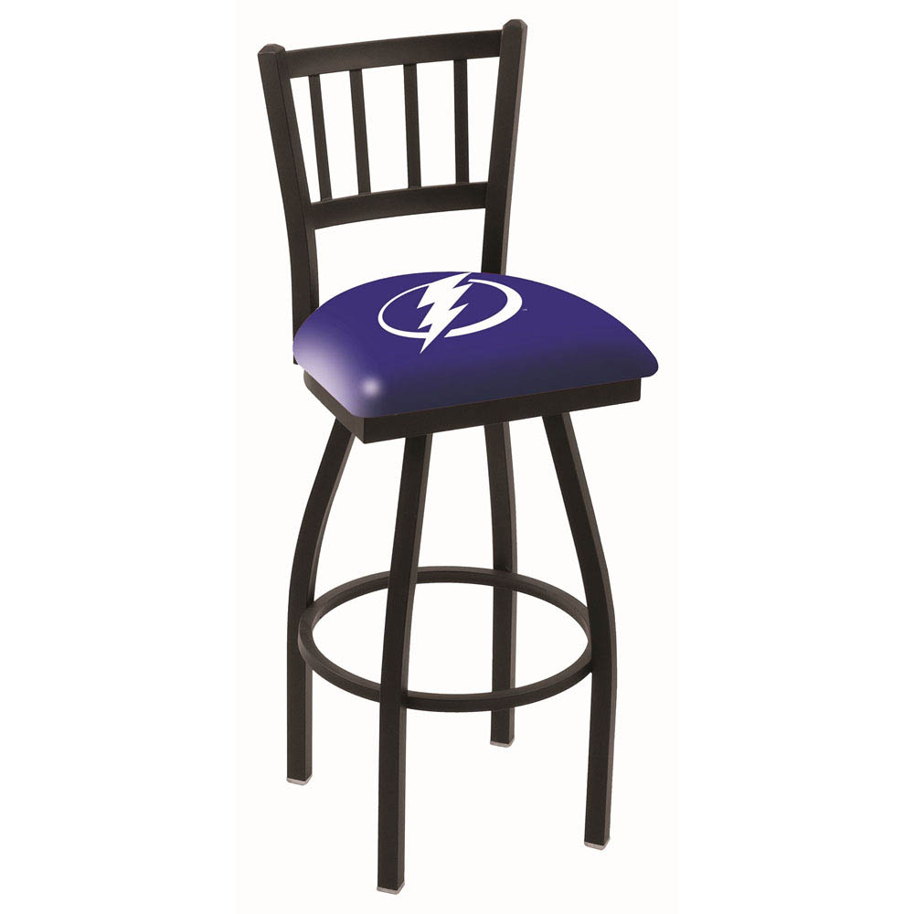inch Black Tampa Bay Lightning Jailhouse Back Swivel Bar Stool