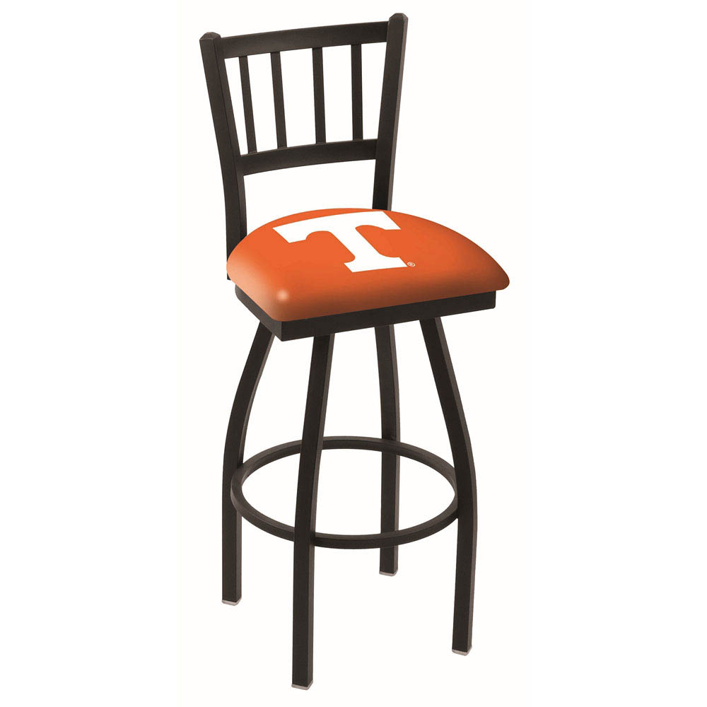 inch Black Tennessee Jailhouse Back Swivel Bar Stool