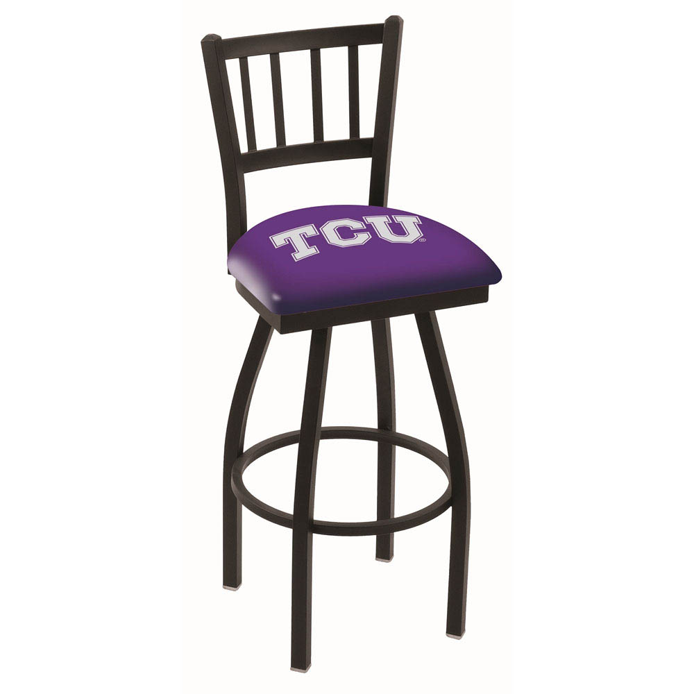 inch Black TCU Jailhouse Back Swivel Bar Stool