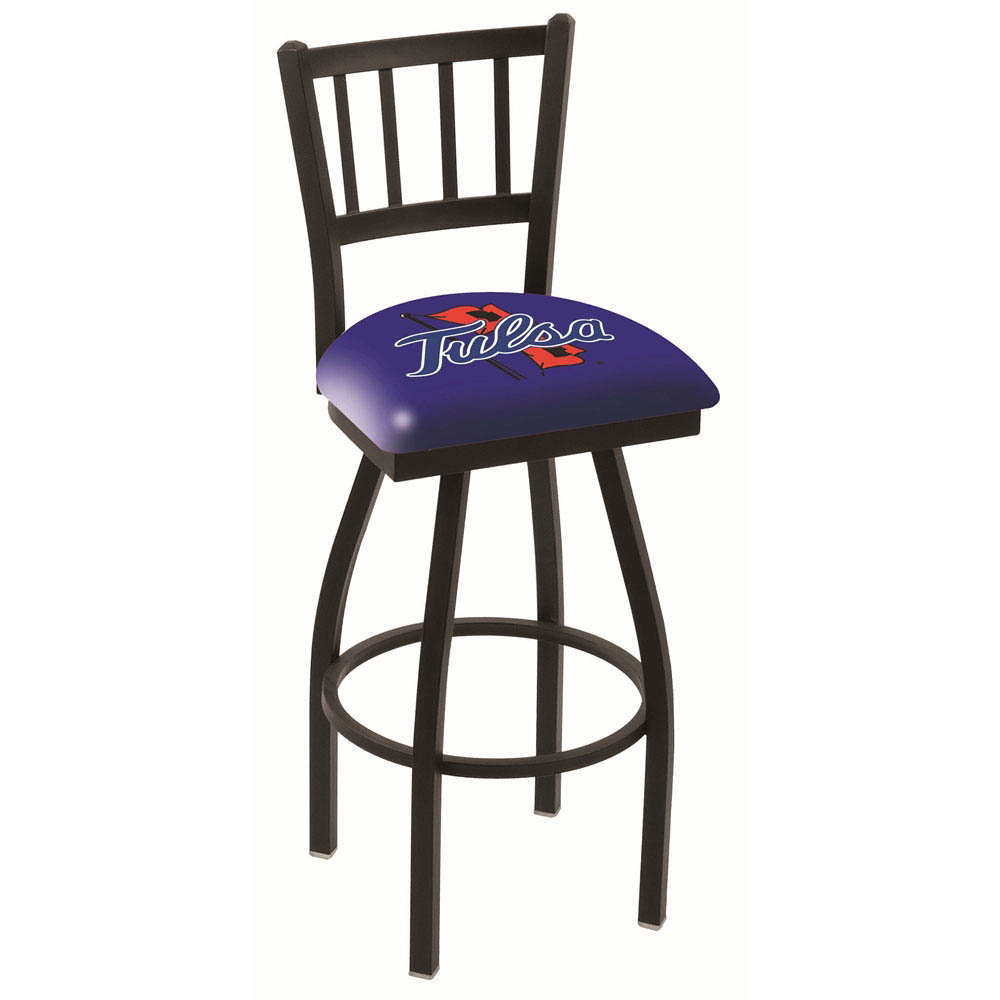 inch Black Tulsa Jailhouse Back Swivel Bar Stool