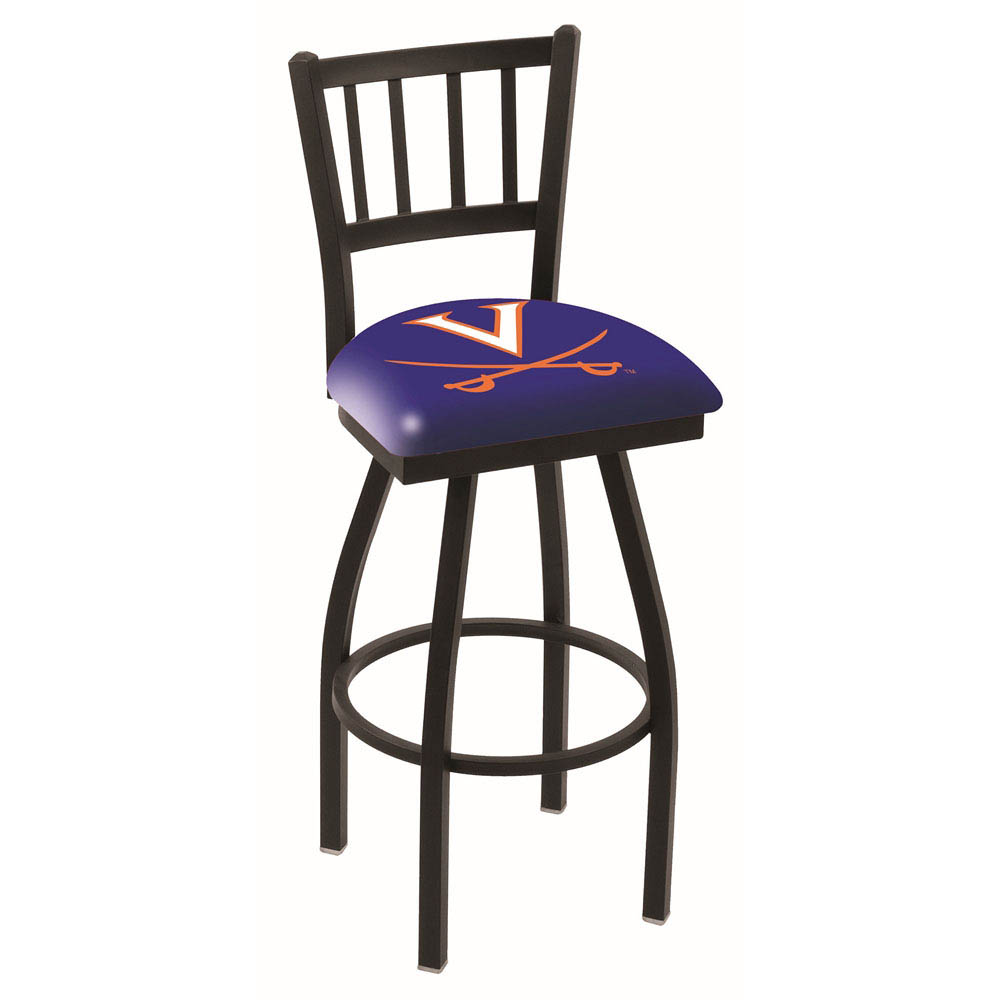 inch Black Virginia Jailhouse Back Swivel Bar Stool